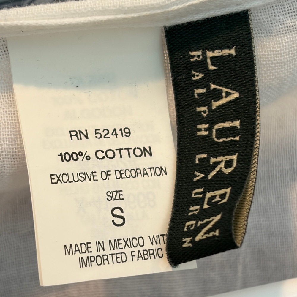 Lauren Ralph Lauren White Cotton Swim Cover-Up - Picture 2 of 2